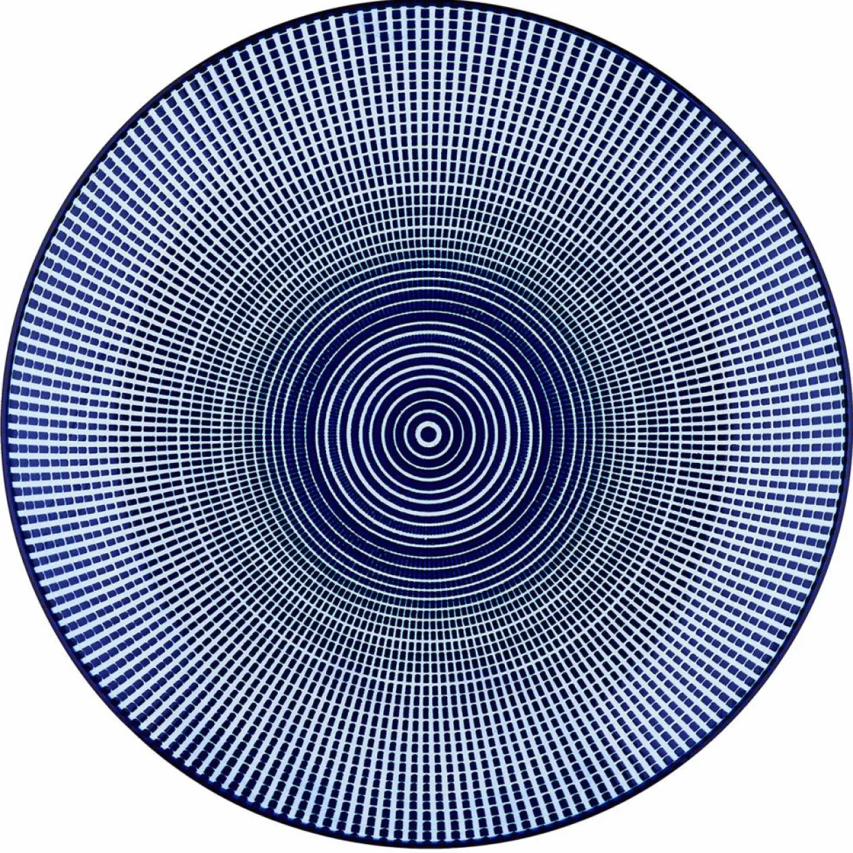 6 Assiettes à dessert Pattern Dark blue bleu foncé - D.21 cm-Bjorn Clearance