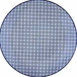 6 Assiettes à dessert Pattern Dark blue bleu foncé - D.21 cm-Bjorn Clearance