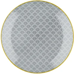 6 Assiettes à dessert Pattern Eclipse gris anthracite - D.21 cm-Bjorn Hot