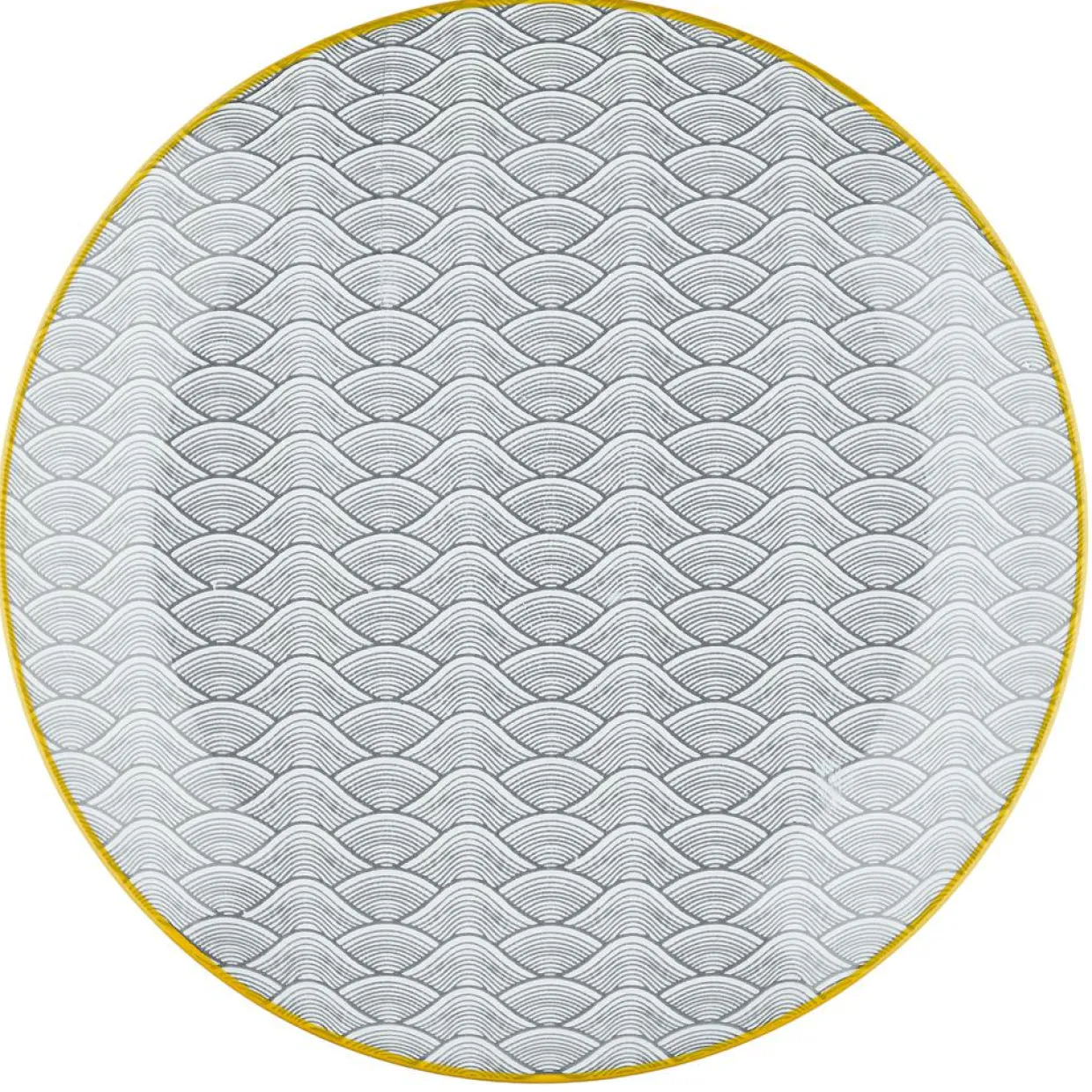 6 Assiettes à dessert Pattern Eclipse gris anthracite - D.21 cm-Bjorn Hot
