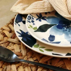 6 Assiettes À DessertBleuet 19Cm En Grès-Novastyl Discount