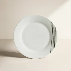 6 Assiettes À DessertCarbone 19Cm EnPorcelaine-Novastyl New