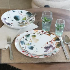 6 Assiettes CalottesAquarelle 21Cm EnPorcelaine-Novastyl Online