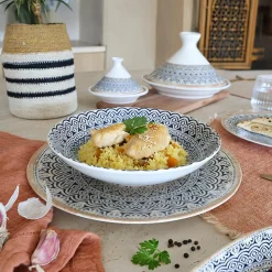 Novastyl Assiettes^6 Assiettes CalottesByzance 21Cm EnPorcelaine