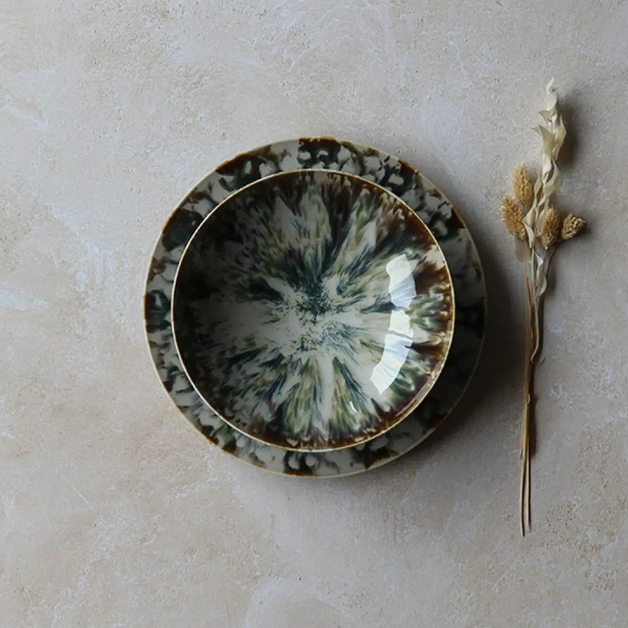 6 Assiettes CalottesMaka 21Cm En Porcelaine-Novastyl
