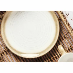 Bjorn Assiettes^6 Assiettes Cosmos beige/blanc nacré - D.21.5 cm