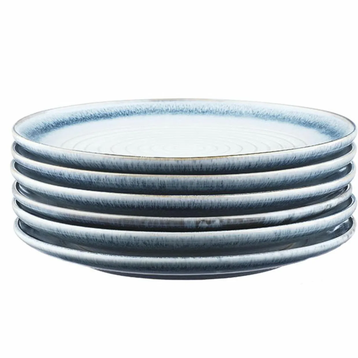 Bjorn Assiettes^6 Assiettes Cosmos bleu/blanc nacré - D.21.5 cm