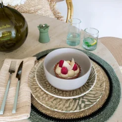 6 Assiettes CoupesArita 15Cm En Grès Gris-Novastyl Online