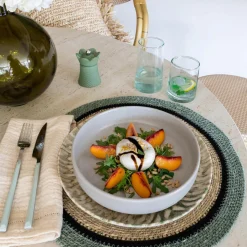6 Assiettes CoupesArita 20.5Cm En GrèsGris-Novastyl Hot