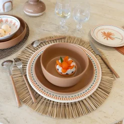 Novastyl Assiettes^6 Assiettes CoupesArita 15Cm En GrèsMarron