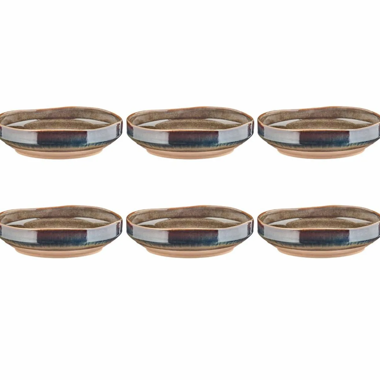 Bjorn Assiettes^6 Assiettes Creuses Genesis marron volcanique - 100 cl