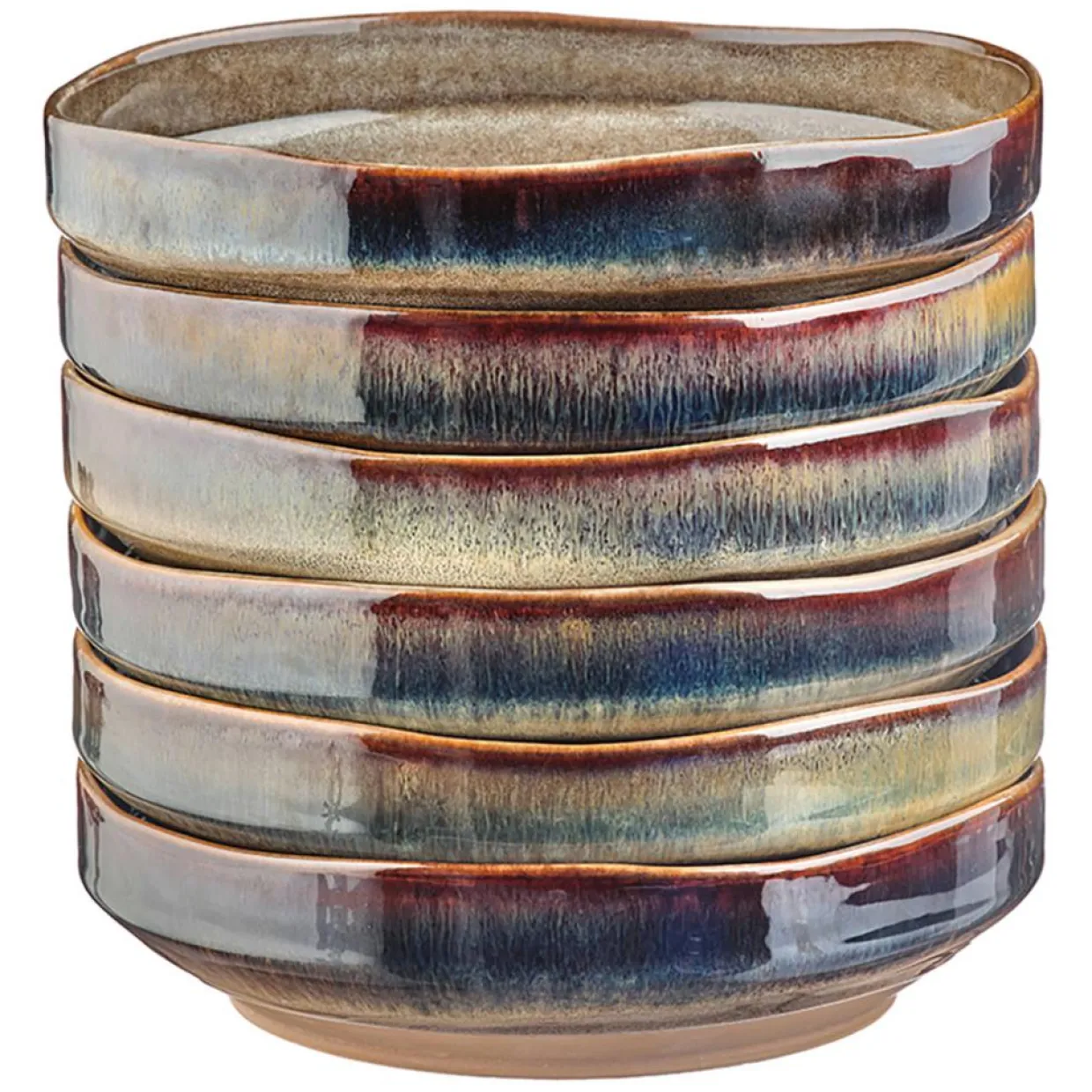 Bjorn Assiettes^6 Assiettes Creuses Genesis marron volcanique - 100 cl