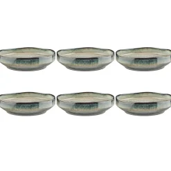 6 Assiettes Creuses Genesis bleu/gris/kaki - 100 cl-Bjorn Sale