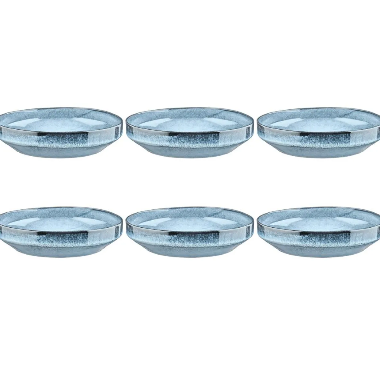 6 Assiettes Creuses Genesis bleues - 100 cl-Bjorn Best
