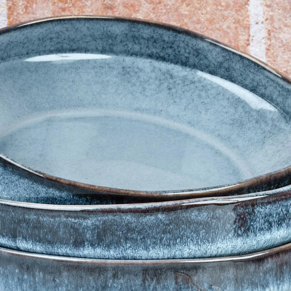6 Assiettes Creuses Genesis bleues - 100 cl-Bjorn Best