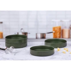 Bjorn Assiettes^4 Assiettes Creuses Scandi vert olive - 100 cl