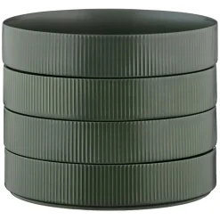 Bjorn Assiettes^4 Assiettes Creuses Scandi vert olive - 100 cl