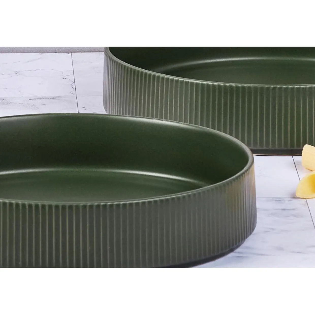 Bjorn Assiettes^4 Assiettes Creuses Scandi vert olive - 100 cl