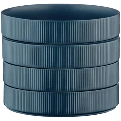 Bjorn Assiettes^4 Assiettes Creuses Scandi bleu marine - 100 cl