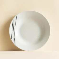 6 Assiettes CreusesCarbone 20Cm EnPorcelaine-Novastyl Outlet