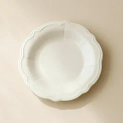 6 Assiettes CreusesCharlotte 22Cm En GrèsBlanc-Novastyl