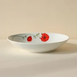 Novastyl Assiettes^6 Assiettes Creuses20.5Cm Coquelicot EnPorcelaine