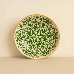 Novastyl Assiettes^6 Assiettes CreusesHéraclée 20Cm En GrèsDécor Vert