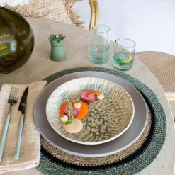 Novastyl Assiettes^6 Assiettes CreusesJade 20.5Cm En Grès