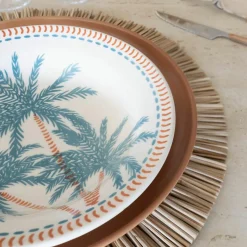 6 Assiettes CreusesTropique 21.5Cm En Grès-Novastyl New