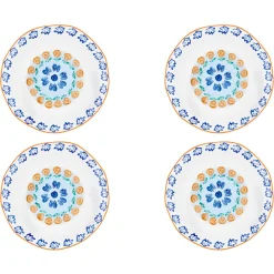 Bjorn Assiettes^4 Assiettes de Cuisine en Porcelaine Napoli multicolore - D.27 cm