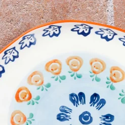 Bjorn Assiettes^4 Assiettes de Cuisine en Porcelaine Napoli multicolore - D.27 cm