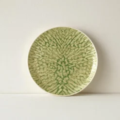 Novastyl Assiettes^6 Assiettes ÀDessert Jade 20Cm EnGrès Beige Et Vert