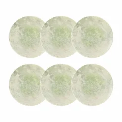 6 Assiettes ÀDessert Natura 21Cm EnPorcelaine-Novastyl New
