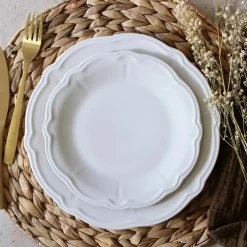 Novastyl Assiettes^6 Assiettes DessertsCharlotte 20Cm En GrèsBlanc
