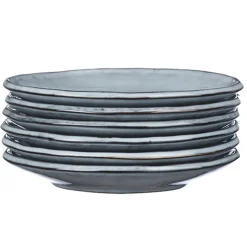 6 Assiettes en Grès Cloud gris clair - D.16 cm-Bjorn Best