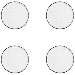 Bjorn Assiettes^4 Assiettes en Grès Pure blanc neige - D.16 cm