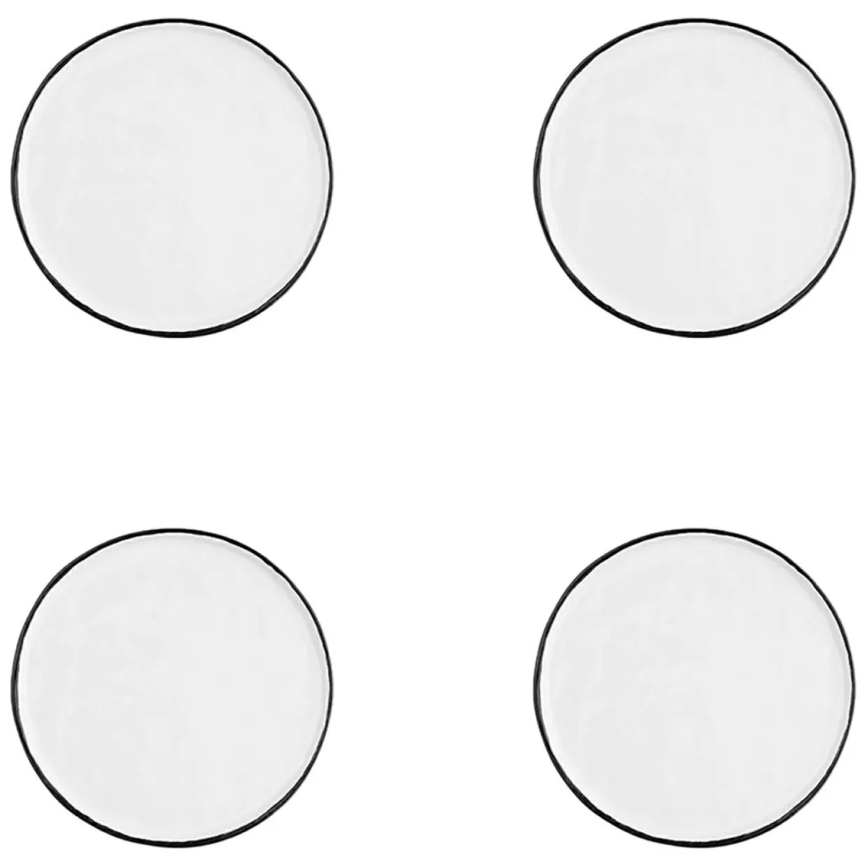 Bjorn Assiettes^4 Assiettes en Grès Pure blanc neige - D.16 cm