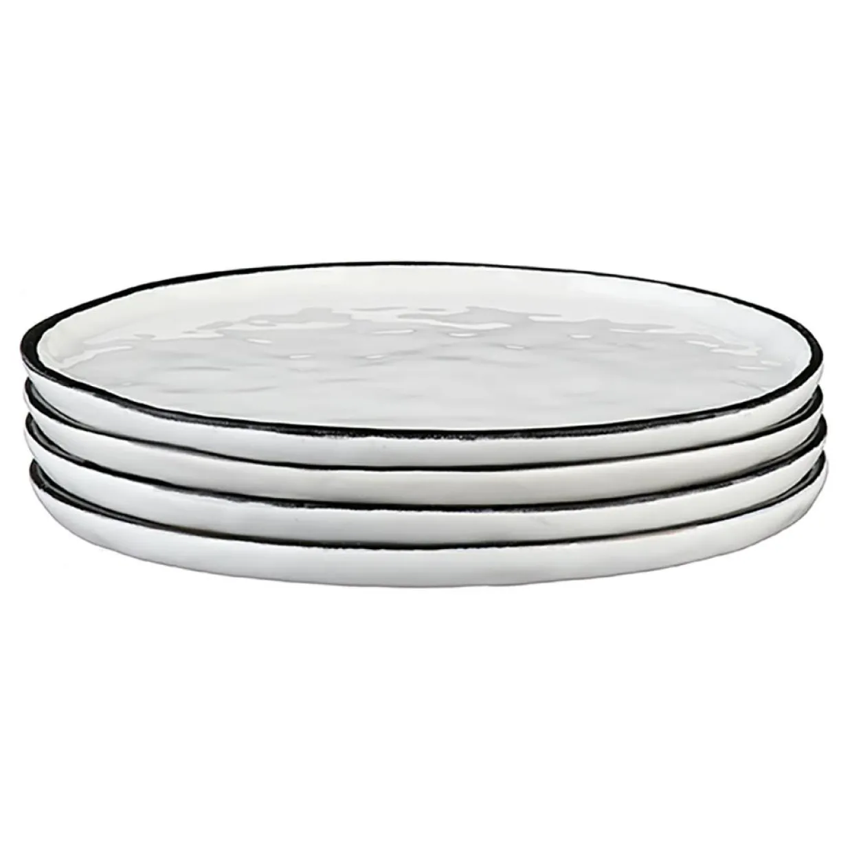 Bjorn Assiettes^4 Assiettes en Grès Pure blanc neige - D.16 cm