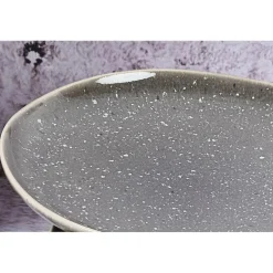 Bjorn Assiettes^6 Assiettes en Grès Stellar gris/anthracite - D.18 cm