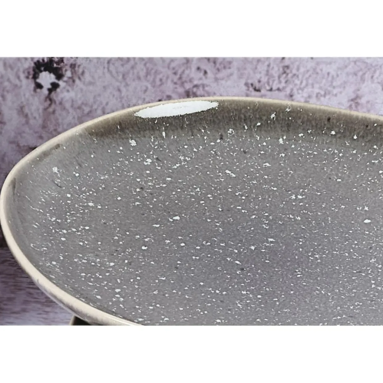 Bjorn Assiettes^6 Assiettes en Grès Stellar gris/anthracite - D.18 cm