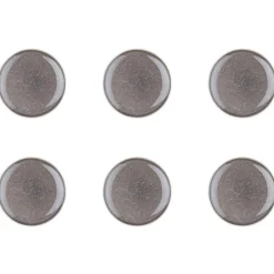 Bjorn Assiettes^6 Assiettes en Grès Stellar gris/anthracite - D.18 cm