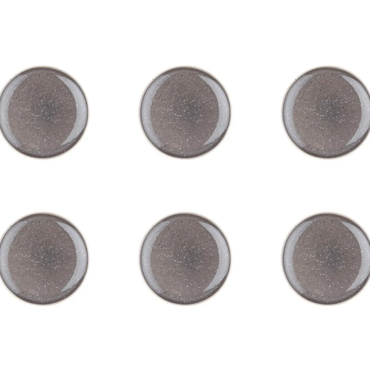 Bjorn Assiettes^6 Assiettes en Grès Stellar gris/anthracite - D.18 cm