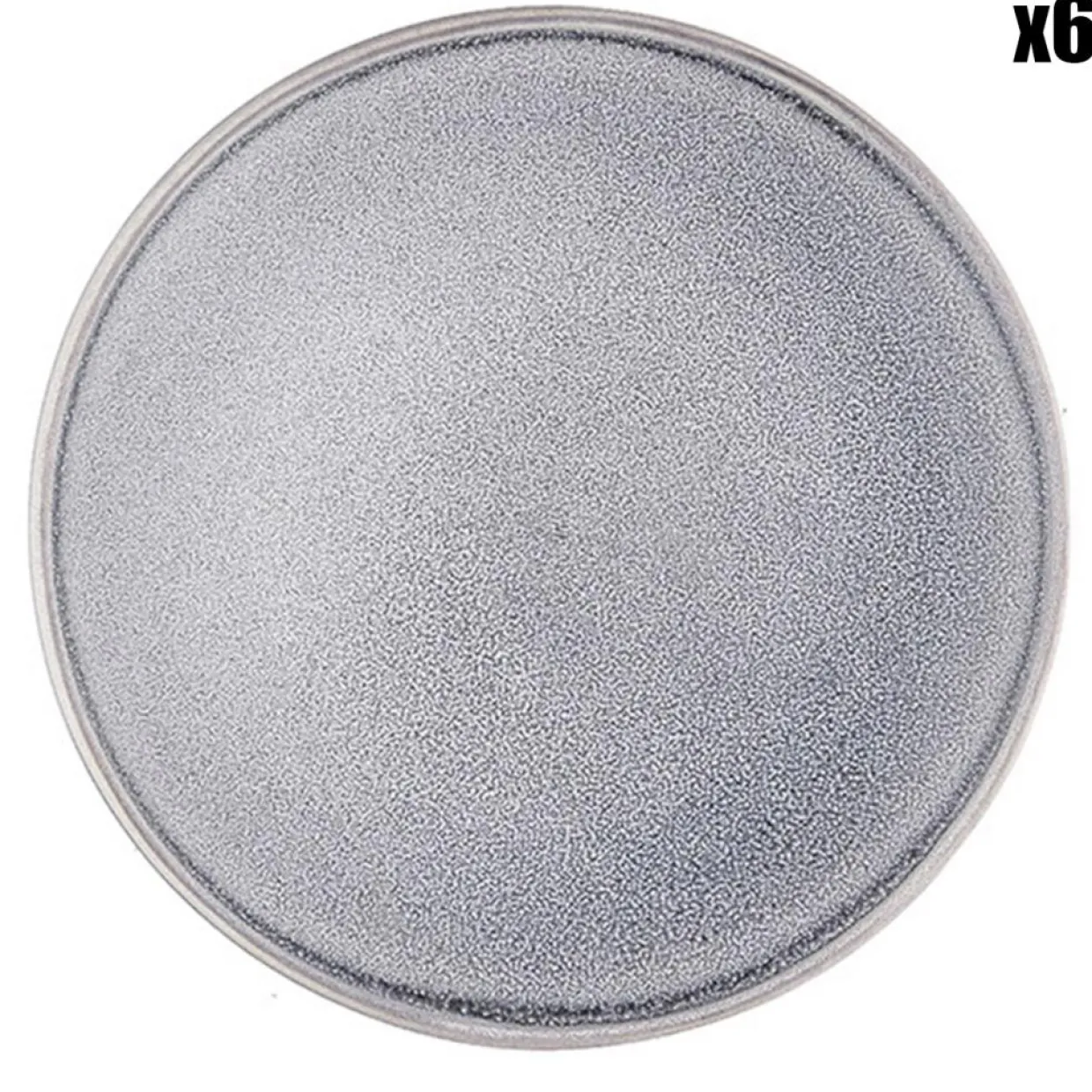 Bjorn Assiettes^6 Assiettes en Grès Stone gris clair - D.19 cm