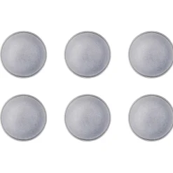 Bjorn Assiettes^6 Assiettes en Grès Stone gris clair - D.19 cm