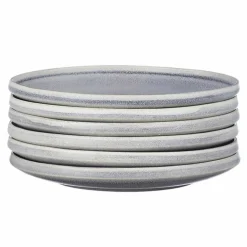 Bjorn Assiettes^6 Assiettes en Grès Stone gris clair - D.19 cm