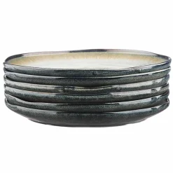 6 Assiettes Genesis bleu/gris kaki - D.27 cm-Bjorn Discount