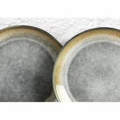 6 Assiettes Genesis bleu/gris kaki - D.27 cm-Bjorn Discount