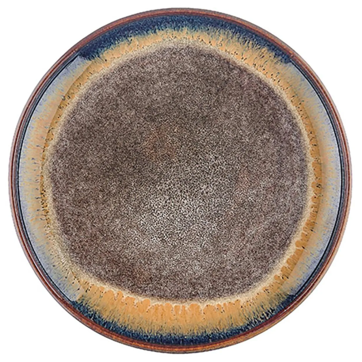 6 Assiettes Genesis marron volcanique - D.16 cm-Bjorn Hot