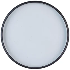 Bjorn Assiettes^4 Assiettes Gourmet blanc granité/noir onyx - 28x28x3 cm