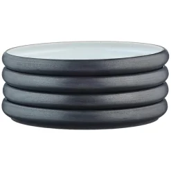Bjorn Assiettes^4 Assiettes Gourmet granité/noir onyx - D.21,5 cm
